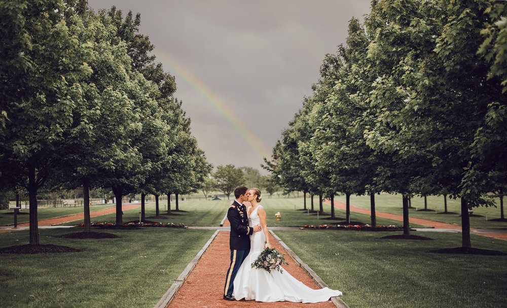 Centennial Park Munster indiana bride and groom Lauren ashley studios rainbow