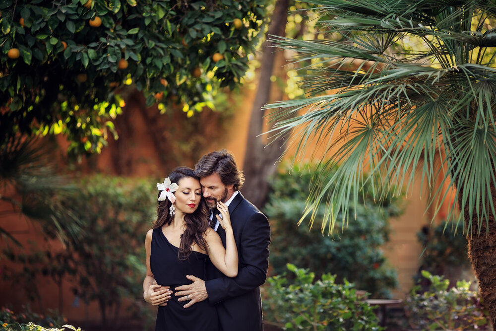 arizona bride and groom embrace before their wedding lauren ashley studios photography