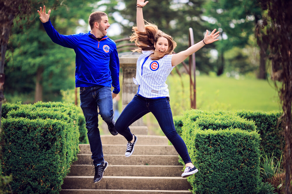 chicago cubs baseball engagement photography by lauren ashley studios