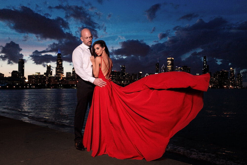 chicago power couple engagement photography by lauren ashley studios