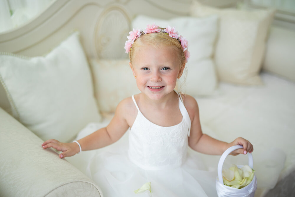 cutest flower girl by wedding photographer lauren ashley studios