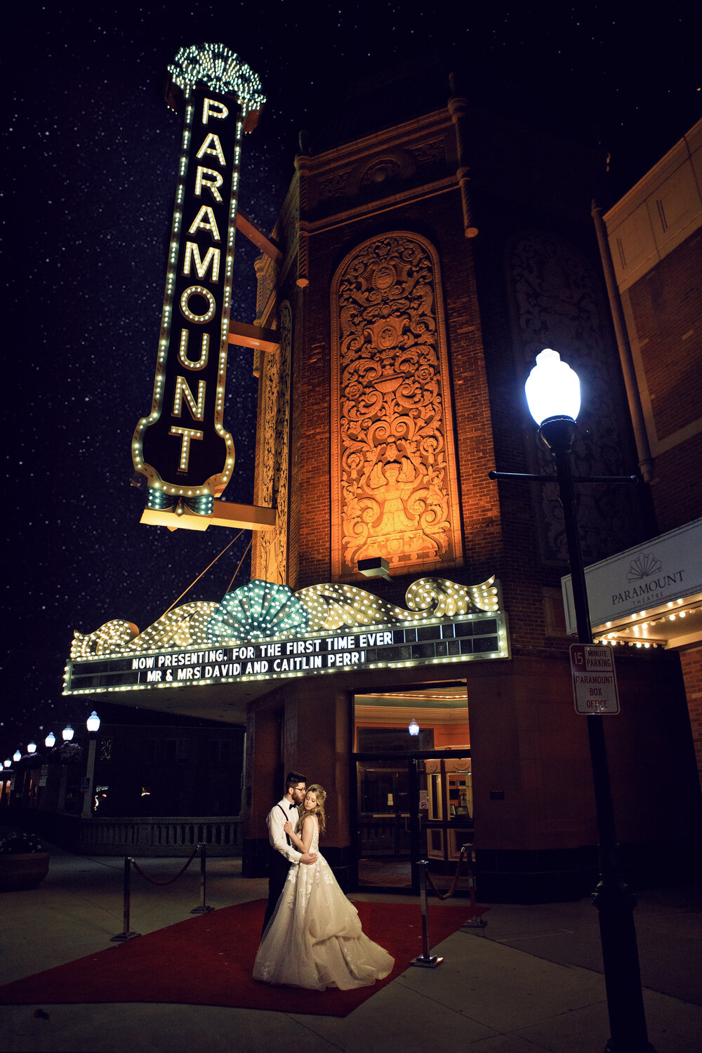 wedding photography from the paramount theater aurora by lauren ashley studios