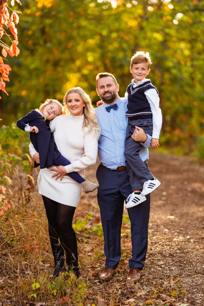 Loving family session at Waterfall Glen Forest Preserve