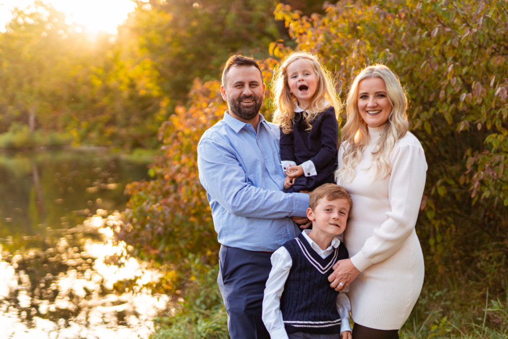 Loving family session at Waterfall Glen Forest Preserve