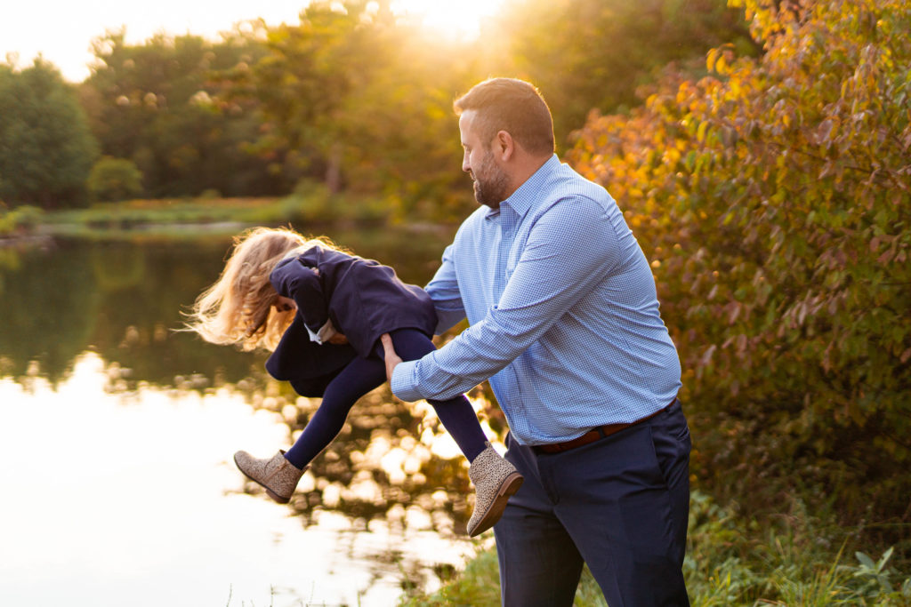 Loving family session at Waterfall Glen Forest Preserve