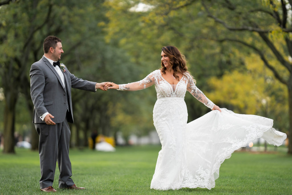 The Wedding of a Modern day couple at Cantigny Park