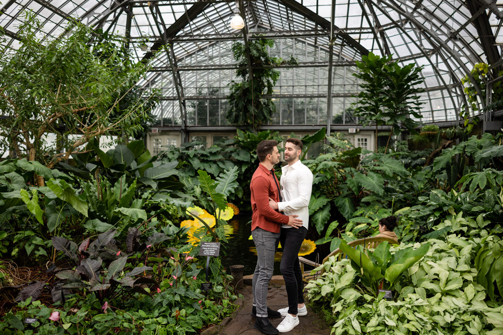Romantic Engagement Session at Garfield Park Conservatory in Chicago